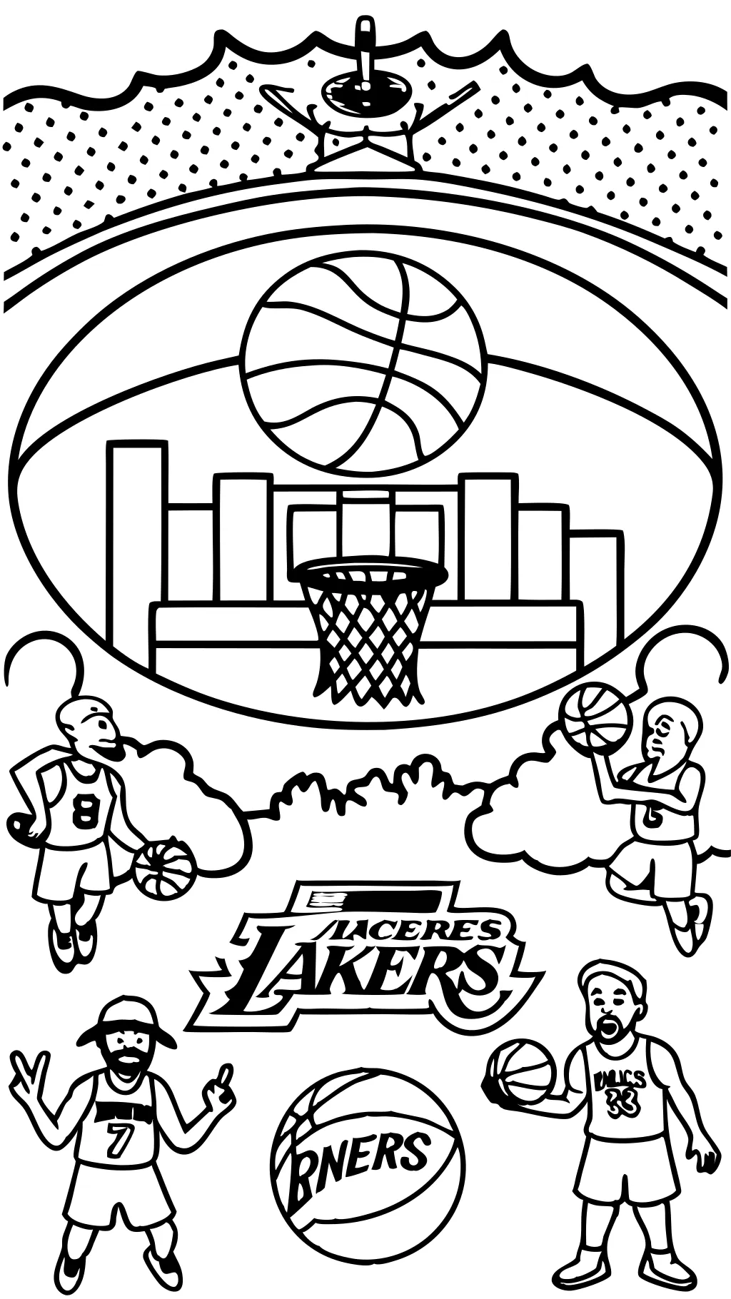 Páginas para colorear de La Lakers